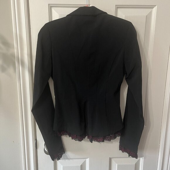 Rinascimento Vintage Italian Corset Blazer with Ruffle Lace Trim Goth Steampunk - Picture 11 of 11